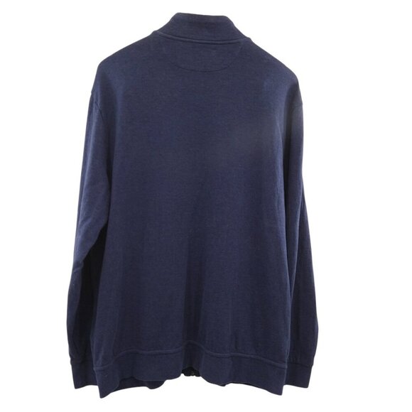 Polo Ralph Lauren Full Zip Navy Jacket XL Mock Neck Logo Sweatshirt Track Fit - Picture 2 of 6